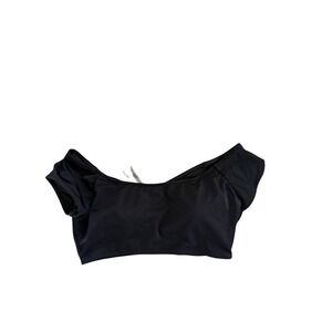 Victoria's Secret Swim Victoria's Secret Black Bandeau Cap Sleeve Bikini XL